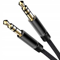 WZMACNIANY KABEL AUDIO NYLON AUX MINI JACK 3,5MM Nela-Styl