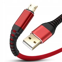 WZMACNIANY KABEL MICRO USB QUICK CHARGE DŁUGI 2m Nela-Styl
