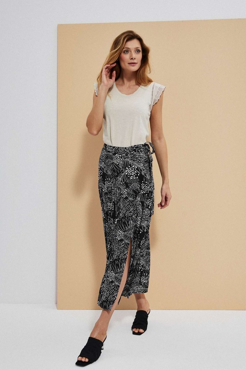 Moodo Wzorzysta spódnica z wiskozy-XS