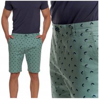 WZORZYSTE SPODNEKI MĘSKIE KRÓTKIE SZORTY Z KIESZENIAMI ELEGANCKIE MORAJ 3XL