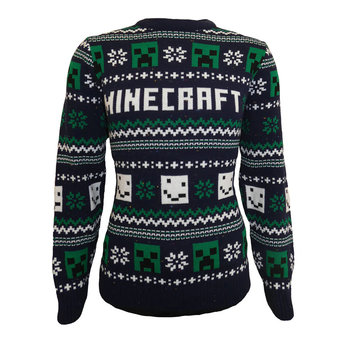 Wzorzysty Świąteczny Sweter Z Dzianiny Minecraft Unisex Dla Dorosłych (XL 8,5-9 / Różnokolorowy) - Minecraft