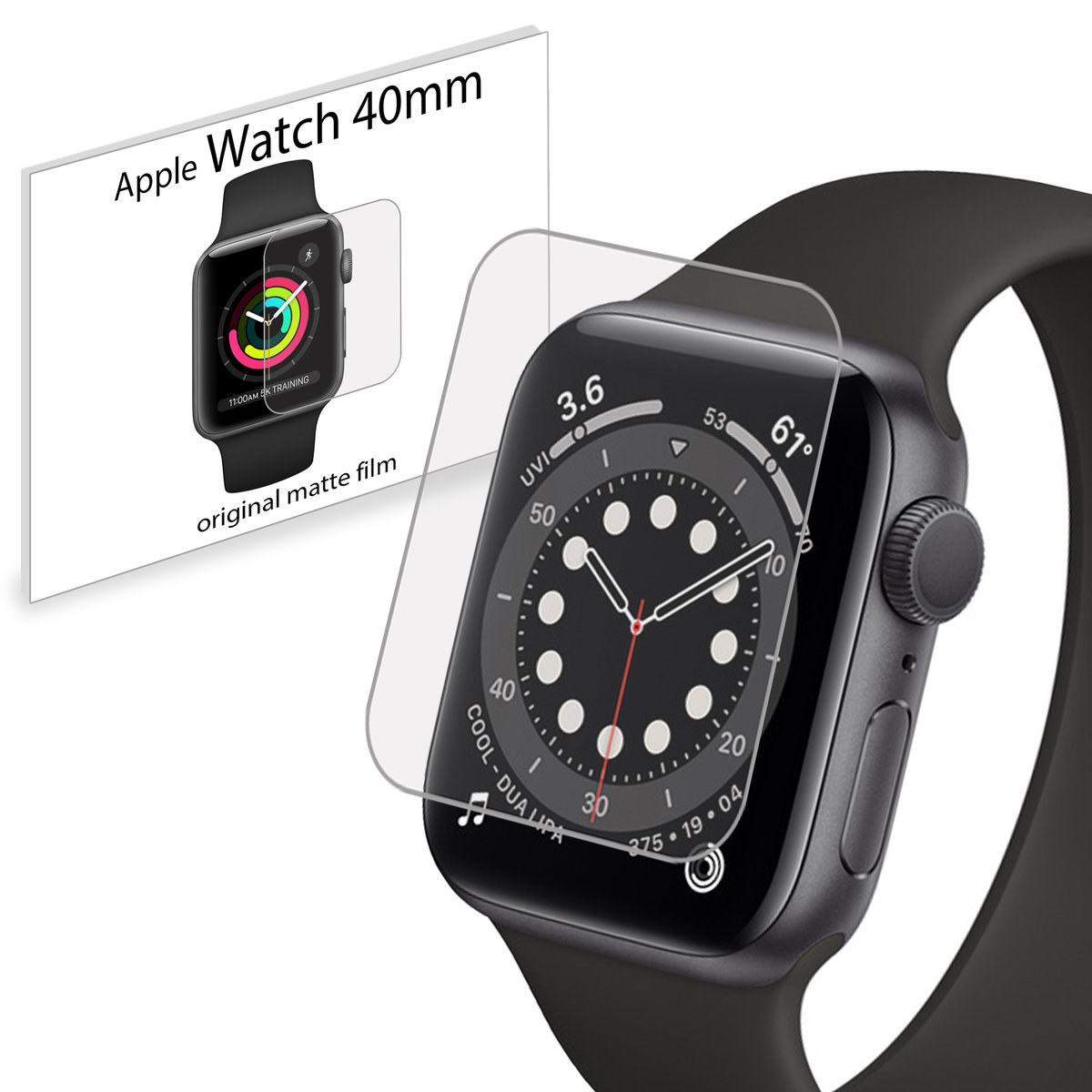 Zdjęcia - Etui i folia ochronna do smartwatchy x2 Grizz FOLIA matowa do Apple Watch 4/5/6 40mm