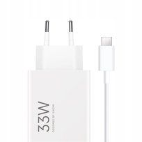 Xiaomi 33W Charging Combo – Szybka Ładowarka Sieciowa USB-A + Kabel USB-C, Quick Charge, Biała