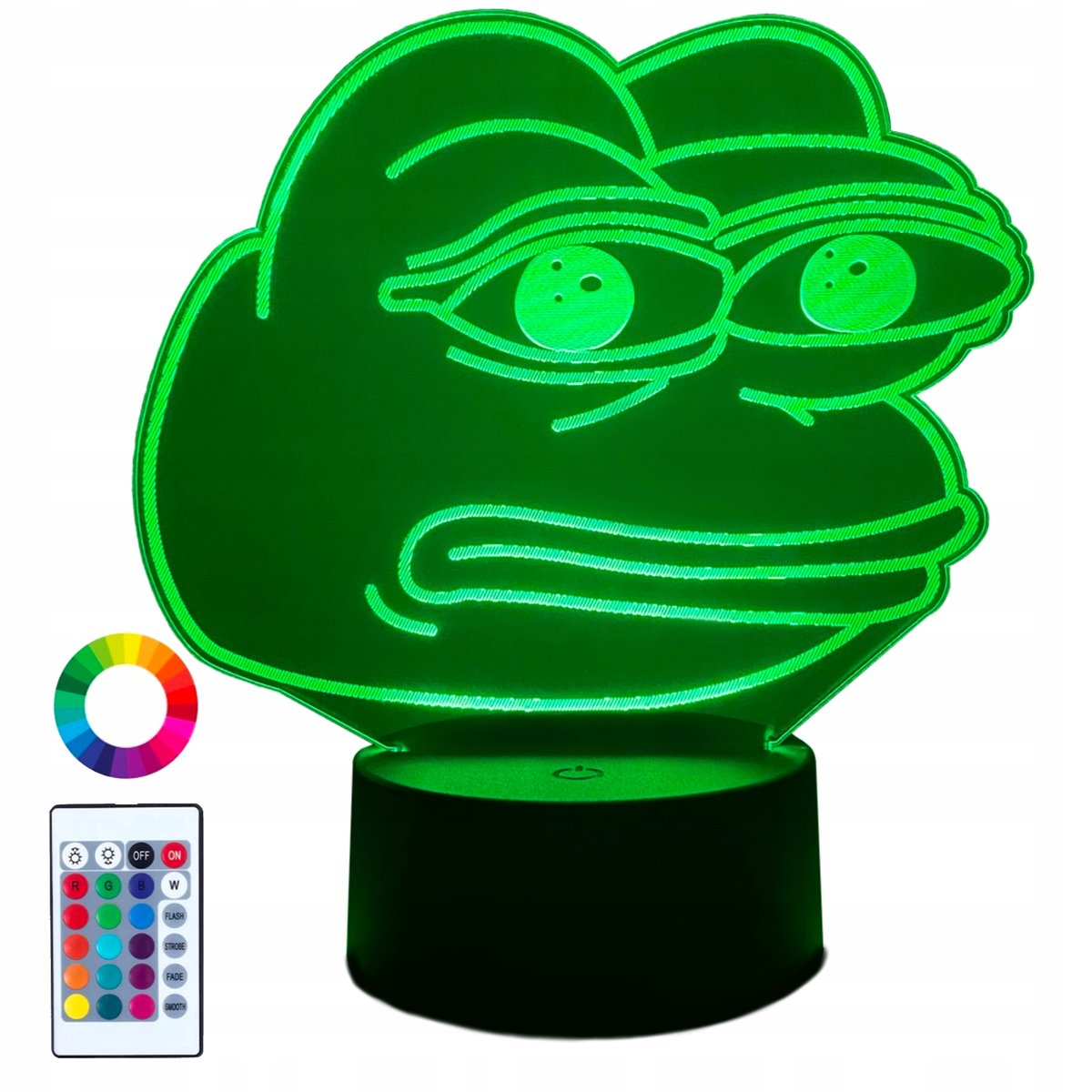 Zdjęcia - Żyrandol / lampa Pilot XL Lampka LED 3D 16 kolorów Pepe Mem Wykop + 