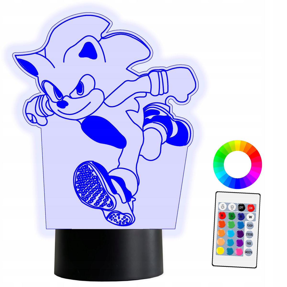 Фото - Люстра / світильник XL Lampka LED 3D 16k kolorów Sonic IMIĘ Grawer