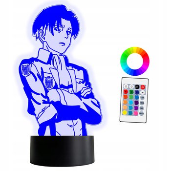 XL Lampka LED 3D Attack on Titan Levi Ackermann 16 kolorów + Pilot - Inny producent