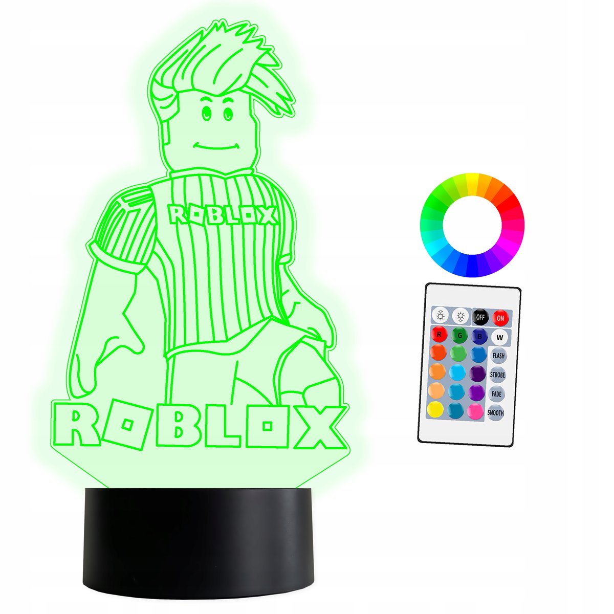 Фото - Люстра / світильник Roblox XL Lampka LED 3D  16 kolorów + Pilot IMIĘ Grawer 