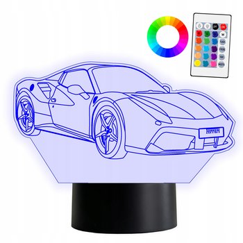 XL Lampka Nocna LED 3D 16 kolorów Ferrari + Pilot - inna (Inny)