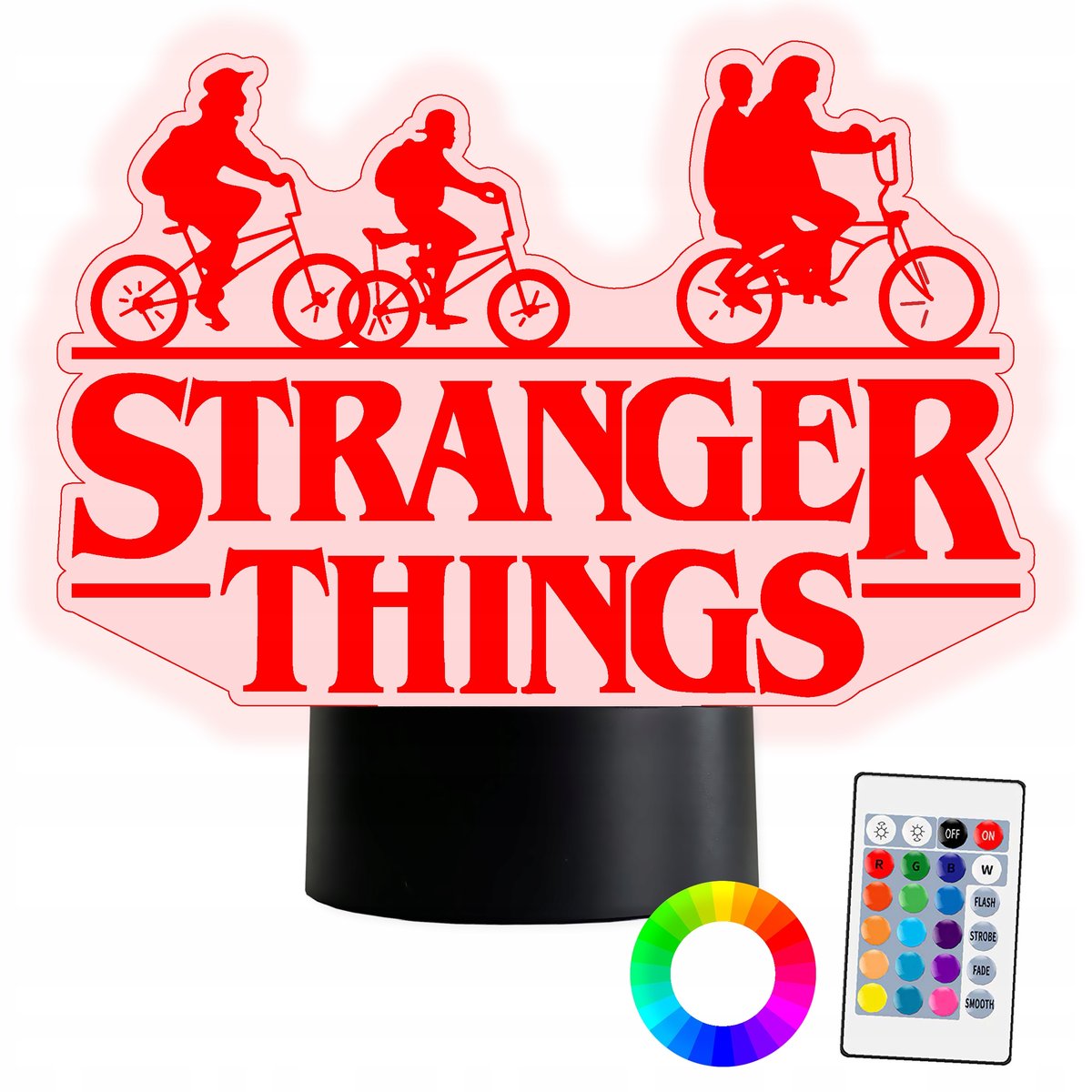 Фото - Люстра / світильник Pilot XL Lampka Nocna LED 3D Stranger Things 16 kolorów +  IMIĘ Grawer 