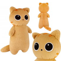 XL MASKOTKA PRZYTULANKA KOT KOTEK PODUSZKA BEŻOWA 60CM