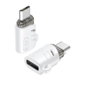 XO adapter NB256H USB-C - microUSB biały - XO