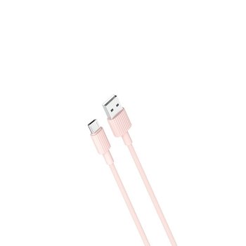 XO, Kabel NB156 USB - microUSB 1,0 m 2,4A różowy - XO