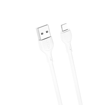 XO Kabel NB200 USB - Lightning 1,0m 2.1A, biały - XO