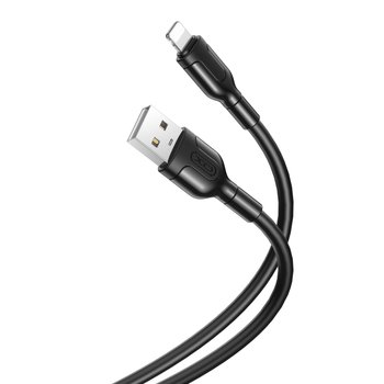 XO Kabel NB212 USB - Lightning 1,0 m 2,1A, czarny - XO
