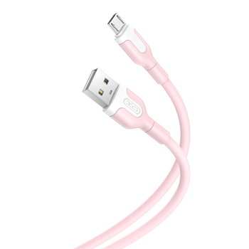 XO Kabel NB212 USB - microUSB 1,0 m 2,1A różowy - XO