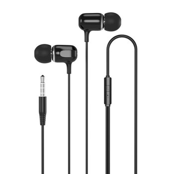 XO słuchawki przewodowe EP31 jack 3,5mm dokanałowe czarne - Inny producent