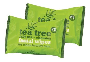 Xpel, Tea Tree, odświeżające chusteczki do twarzy, 2x25 szt. - Xpel