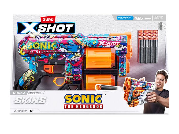 Pistolet à eau - ZURU - X-SHOT Skins Sonic Hyperload - Vitesse Sonic Pistolet à eau - ZURU - X-SHOT Skins Sonic Hyperload - Vitesse Sonic