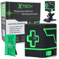 XTECH POZIOMICA LASEROWA SAMOPOZIOMUJĄCA LASER KRZYŻOWY 4D KLAMRA OBROTOWA