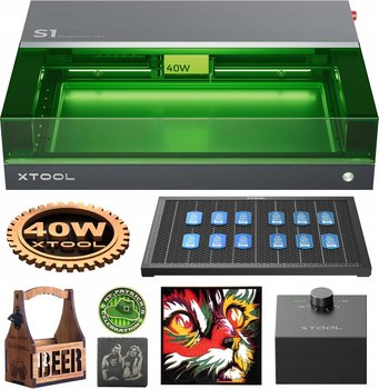 xTool S1 Maszyna do grawerowania laserowego 40W 600 mm/s obszar 498x319 mm - xTool