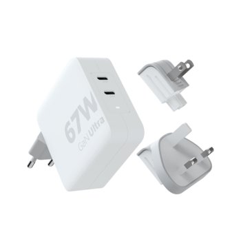 XTORM Ładowarka turystyczna 67W GaN +kabel USB-C PD biała - Inny producent