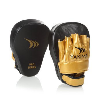 Yakimasport Tarcze, Łapki Trenera Profilowane Max Black/Gold - Yakimasport