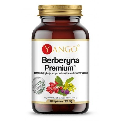 Фото - Вітаміни й мінерали Yango Suplement diety,  Berberyna Premium 90 kapsułek 