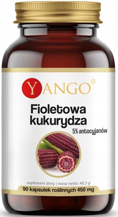 Фото - Вітаміни й мінерали Yango Suplement diety, , Fioletowa Kukurydza 5 Antocyjanów, 90 Kaps. 
