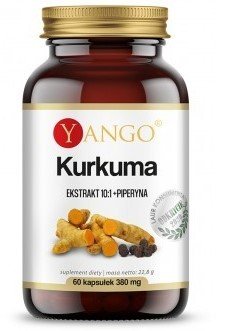 Yango Kurkuma Ekstrakt plus piperyna 60 Kaps. - Yango