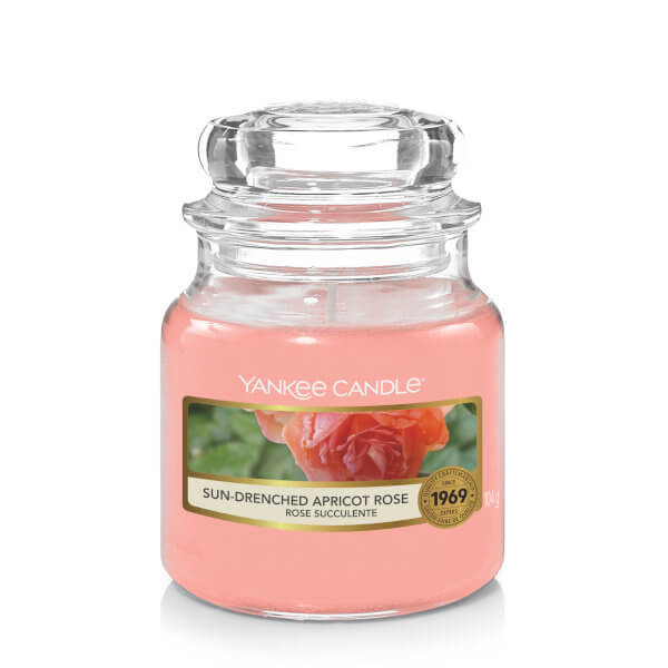 Yanke Candle, Sun-Drenched Apricot Rose, świeca zapachowa, mały słoik, 104g
