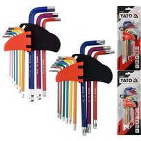 YATO KLUCZE IMBUSOWE FAJKOWE 9szt. 1,5-10mm DŁUGIE, KULA 05632