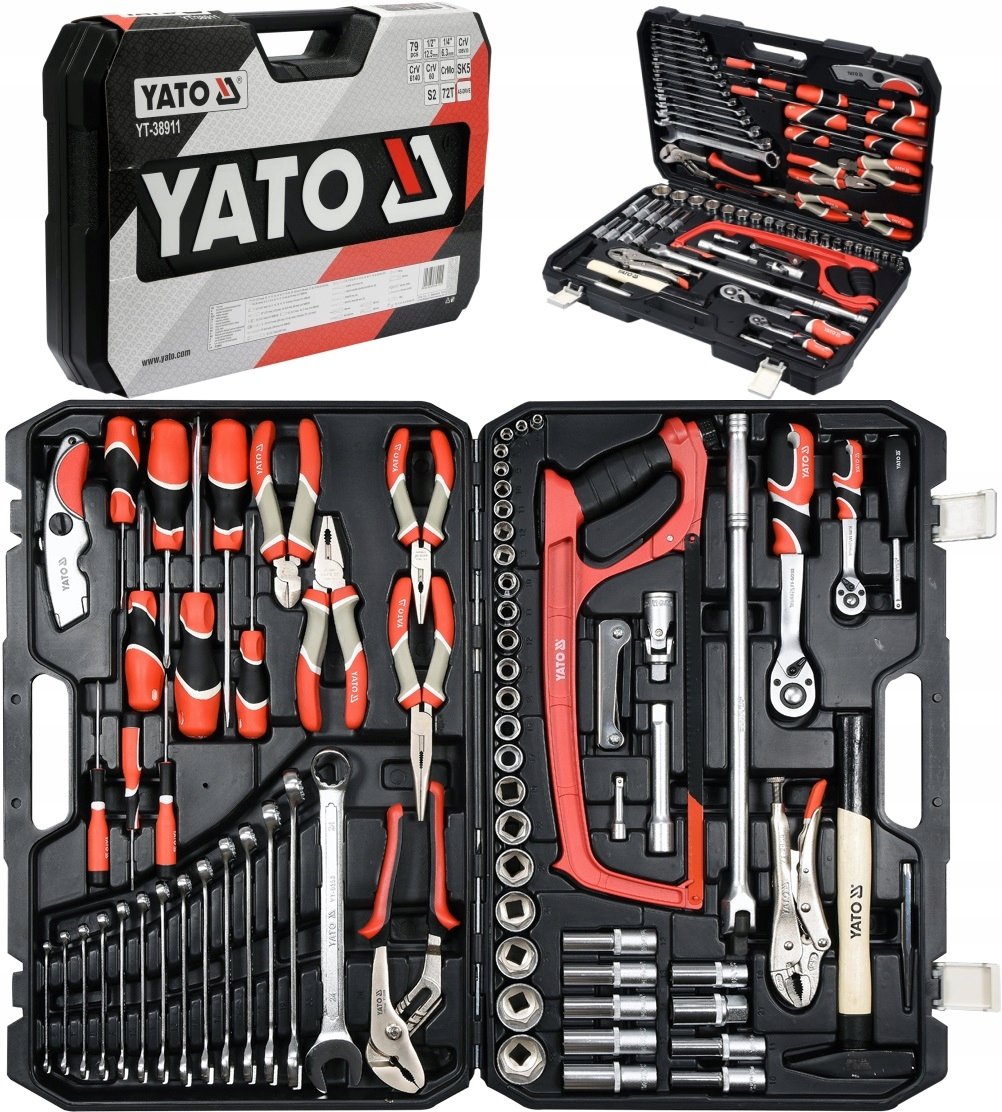 YATO Zestaw Narzędzi 1/2' / 1/4' 79 elementów YT-38910