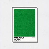 Yayoi Kusama - Poster Artistique Noir Et Blanc à Pois Et