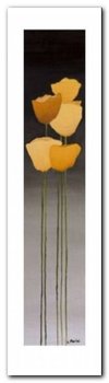 Yellow Flowers I plakat obraz 20x70cm - Wizard+Genius