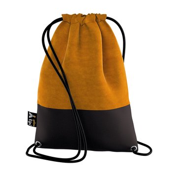 Yellow Tipi, worek-plecak, Kiddy, Posh Velvet, miodowy, 28x40 cm - Yellow Tipi