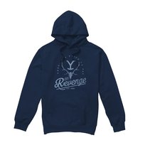 Yellowstone Bluza Z Kapturem Męska Czaszka Revenge (M / Ciemnogranatowy)
