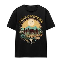 Yellowstone T-Shirt Unisex Dla Dorosłych Cowboy Up (M / Czarny)