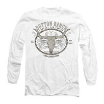Yellowstone T-Shirt Unisex Dla Dorosłych Dutton Ranch (S (52-55 Cm) / Ciepły Biały)