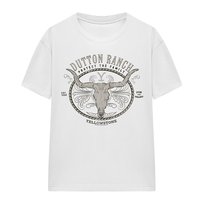 Yellowstone T-Shirt Unisex Dla Dorosłych Dutton Ranch (XXL (193cm) / Ciepły Biały)