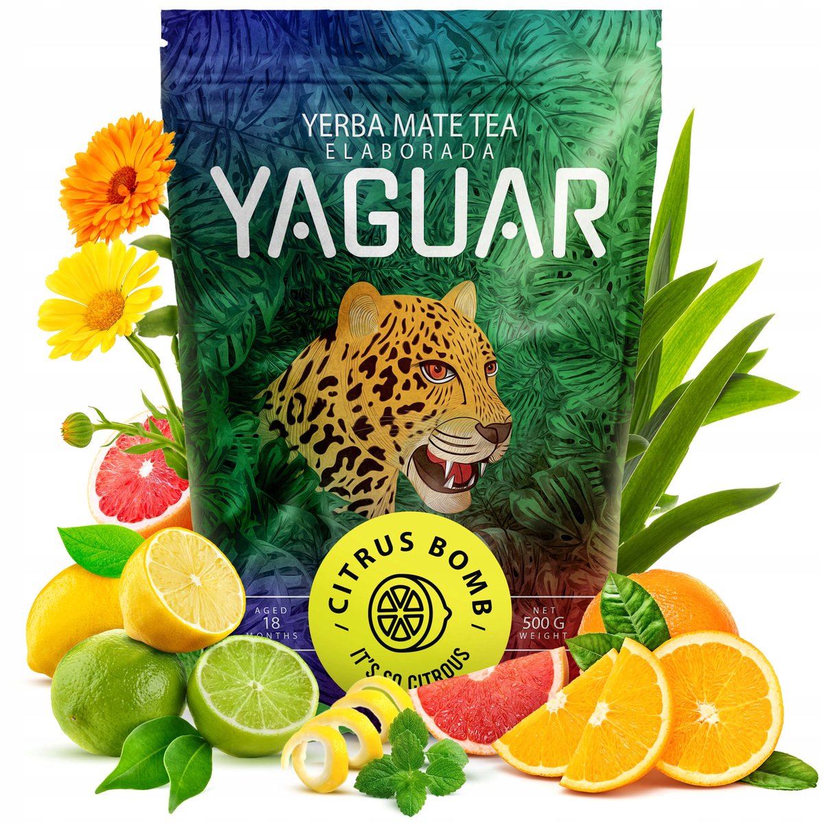 Yerba Mate Yaguar Citrus Bomb 0,5kg Cytrynowa 500g - Yaguar | Sklep ...