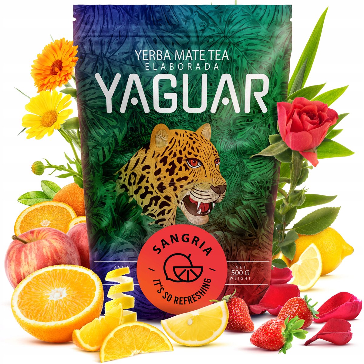 Yerba Mate Yaguar Sangria Owocowy Poncz 0,5kg 500g - Yaguar | Sklep ...