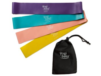 YOGIBATO, Zestaw gum do ćwiczeń, 4 szt - YOGIBATO