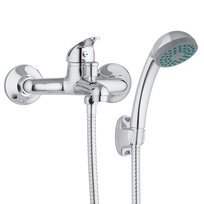 Yoka Home bateria TIMO wannowo-prysznicowa chrom ścienna słuchawka wąż