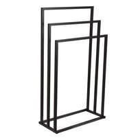 Yoka Home Lonia – Stojak Łazienkowy na Ręczniki, 3 Ramiona, Czarny Mat