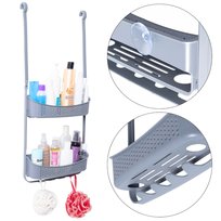Yoka Home półka łazienkowa WIKI szara zawieszana na kabinę prysznicową organizer 72 cm