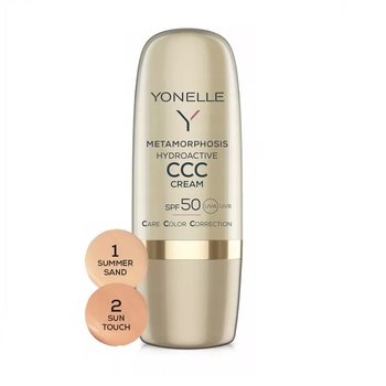 Yonelle, Metamorphosis Hydroactive CCC Cream SPF50 hydroaktywny krem koloryzujący do twarzy 01 Summer Sand, 30ml - Yonelle