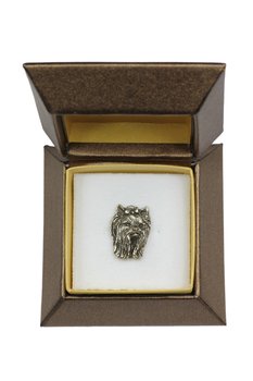 Yorkshire Terrier, York, Jork, Yorkie I - broszka z psem w pudełku prezentowym, elegancki pin, wpinka do klapy marynarki marki Art-Dog - Art-Dog