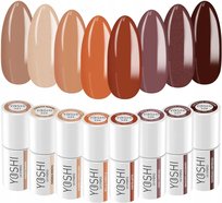 Yoshi Lakier Hybrydowy Zestaw Cała Kolekcja Ciao Italiani Brązy Beże 8 Szt