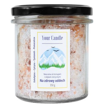 Your Candle, Sól do kąpieli naturalna z olejkami eterycznymi na zdrowy oddech, 350 g - YOUR CANDLE