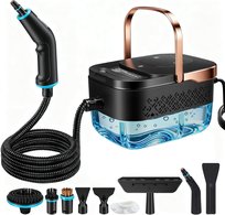 Yulinland® Parownica 2500W przenośna ręczna z dużym zbiornikiem – myjka parowa wysokociśnieniowa do domu, samochodu, kuchni, łazienki i tapicerki Yulinland